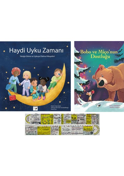 Haydi Uyku Zamanı - Bobo ve Miço'nun Dostluğu 2 Kitap - Matematik Öğreten Ayraç