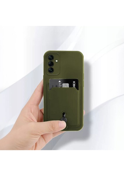 Samsung Galaxy A05S Uyumlu Kılıf Zebana Kartlıklı Sweet Yumuşak Silikon Kılıf Yeşil