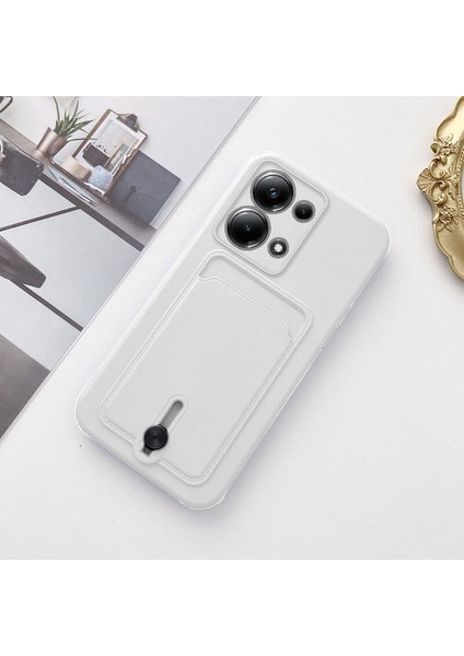 Xiaomi Poco X6 Uyumlu Kılıf Zebana Kartlıklı Sweet Yumuşak Silikon Kılıf Beyaz
