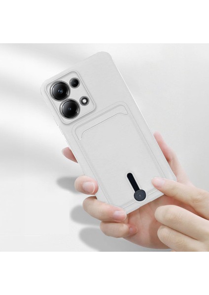 Xiaomi Poco X6 Uyumlu Kılıf Zebana Kartlıklı Sweet Yumuşak Silikon Kılıf Beyaz