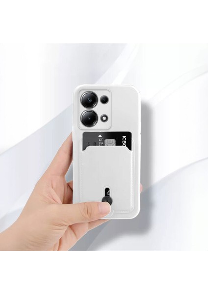 Xiaomi Poco X6 Uyumlu Kılıf Zebana Kartlıklı Sweet Yumuşak Silikon Kılıf Beyaz