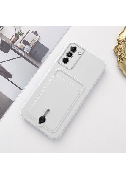Samsung Galaxy S24 Uyumlu Kılıf Zebana Kartlıklı Sweet Yumuşak Silikon Kılıf Beyaz