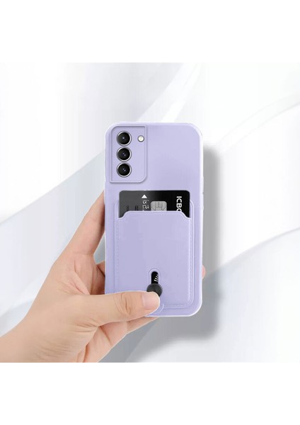 Samsung Galaxy S24 Uyumlu Kılıf Zebana Kartlıklı Sweet Yumuşak Silikon Kılıf Lila modelleri