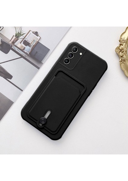 Samsung Galaxy S24 Uyumlu Kılıf Zebana Kartlıklı Sweet Yumuşak Silikon Kılıf Siyah