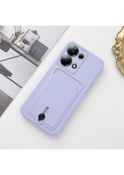 Xiaomi Redmi Note 13 Pro 5g Uyumlu Kılıf Zebana Kartlıklı Sweet Yumuşak Silikon Kılıf Lila