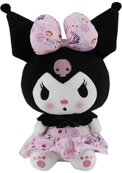 Beautifyy Kabarık Kuromi Prenses Yay Peluş Yumuşak Anime Karikatür Ragdoll (Yurt Dışından)