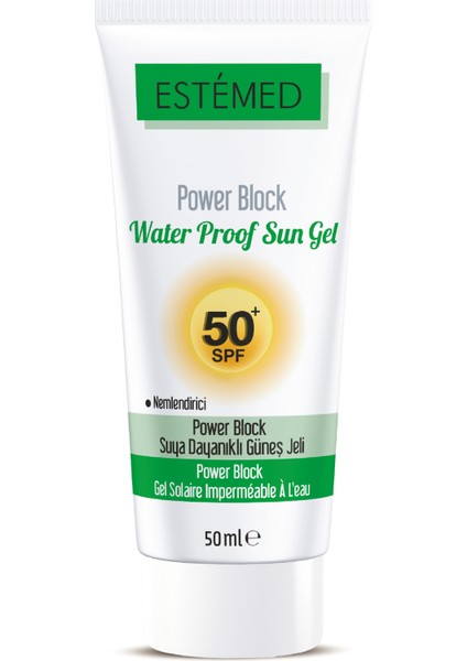 Koruyucu Suya Dayanıklı Güneş Jeli & Power Block Water Proof Sun Gel SPF50+ 50ML