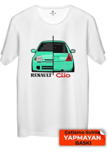 Çakılap Renault Clio 1 Baskılı Tişört Unisex, Premium Kalite (Rgl-Otmbl-Rnlt)