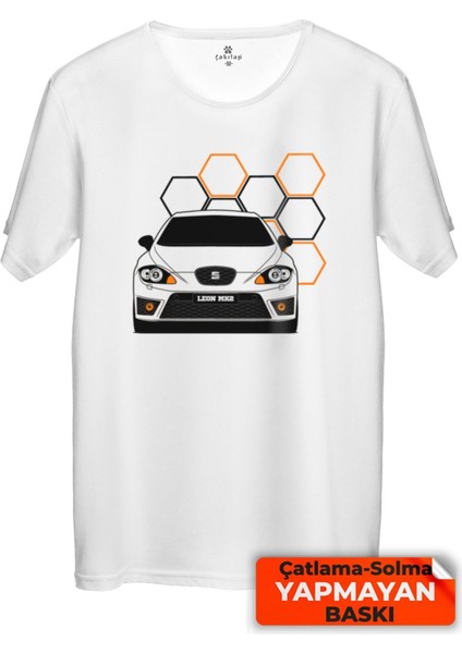 Çakılap Seat Leon Mk2 Baskılı Tişört Unisex, Premium Kalite (Rgl-Otmbl-Seat)