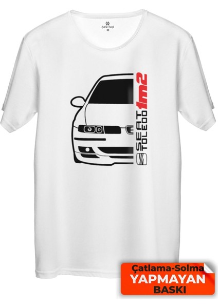 Çakılap Seat Toledo Baskılı Tişört Unisex, Premium Kalite (Rgl-Otmbl-Seat)