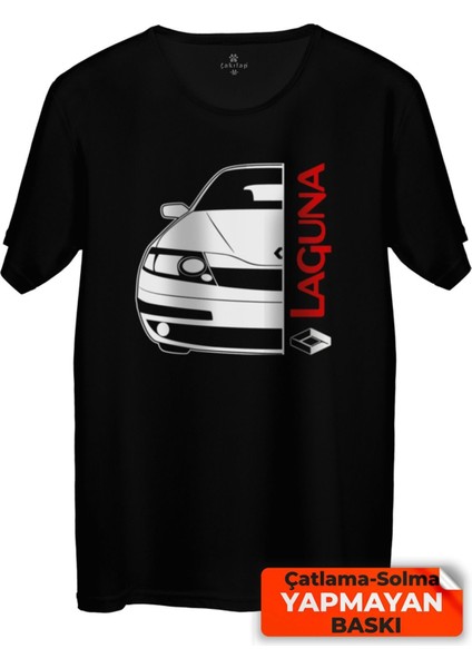 Çakılap Renault Laguna Baskılı Tişört Unisex, Premium Kalite (Rgl-Otmbl-Rnlt)