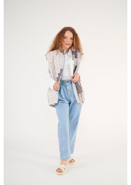 Slouchy Jean Buz Mavi