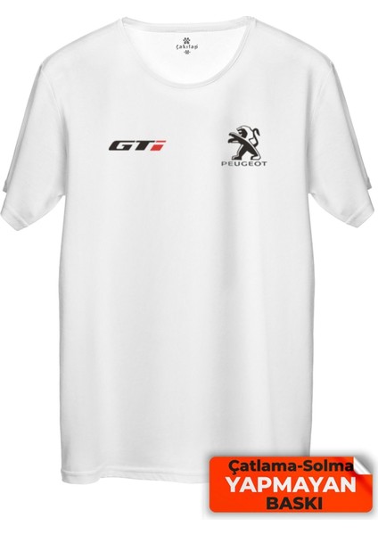 Çakılap Peugeot Logo Baskılı Tişört Unisex, Premium Kalite (Rgl-Otmbl-Pgt)