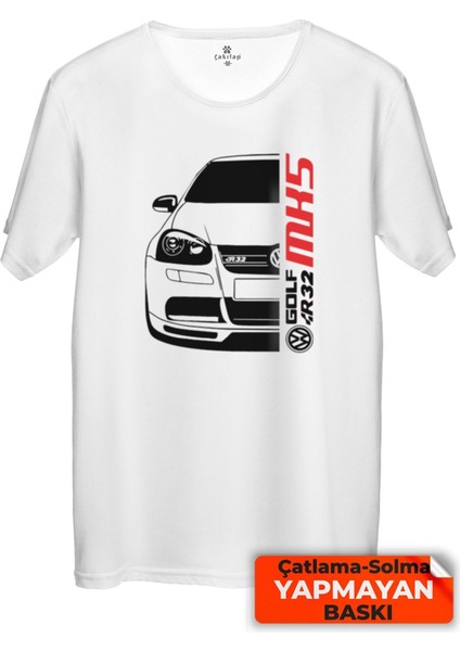 Çakılap Vw Golf 5 Baskılı Tişört Unisex, Premium Kalite (Rgl-Otmbl-Vw)