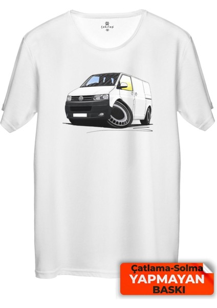 Çakılap Vw Transporter T5 Baskılı Tişört Unisex, Premium Kalite (Rgl-Otmbl-Vw)