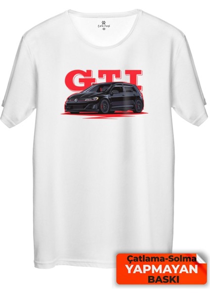 Çakılap Vw Golf 7 Baskılı Tişört Unisex, Premium Kalite (Rgl-Otmbl-Vw)
