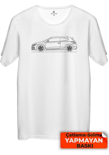 Çakılap Vw Scirocco Baskılı Tişört Unisex, Premium Kalite (Rgl-Otmbl-Vw)