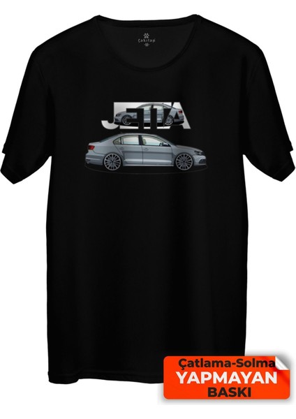 Çakılap Vw Jetta Mk6 Baskılı Tişört Unisex, Premium Kalite (Rgl-Otmbl-Vw)