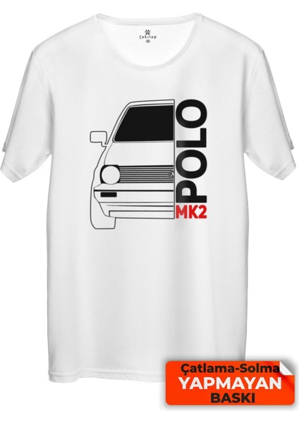 Çakılap Vw Polo Mk2 Baskılı Tişört Unisex, Premium Kalite (Rgl-Otmbl-Vw)