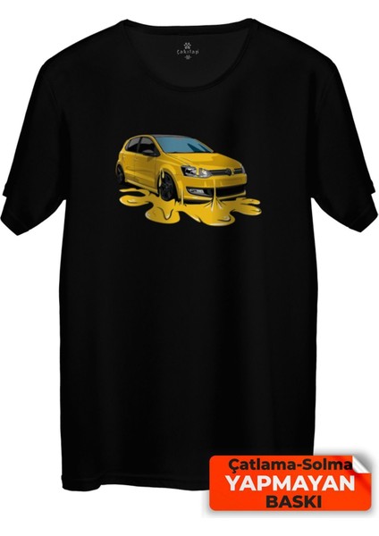 Çakılap Vw Polo Mk5 Baskılı Tişört Unisex, Premium Kalite (Rgl-Otmbl-Vw)