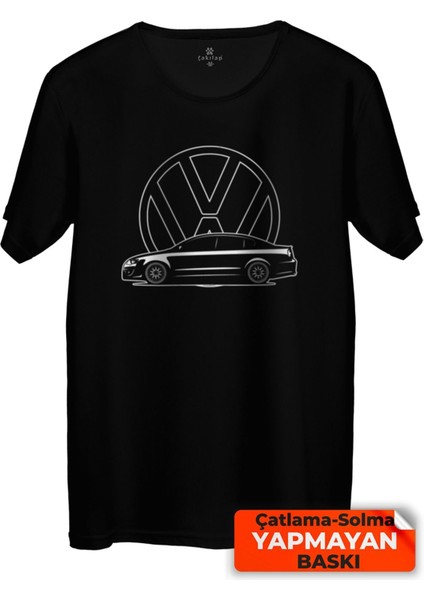 Çakılap Vw Passat B6 Baskılı Tişört Unisex, Premium Kalite (Rgl-Otmbl-Vw)