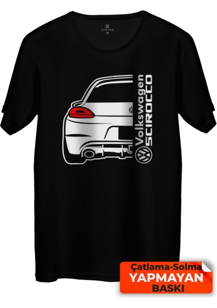 Çakılap Vw Scirocco Baskılı Tişört Unisex, Premium Kalite (Rgl-Otmbl-Vw)