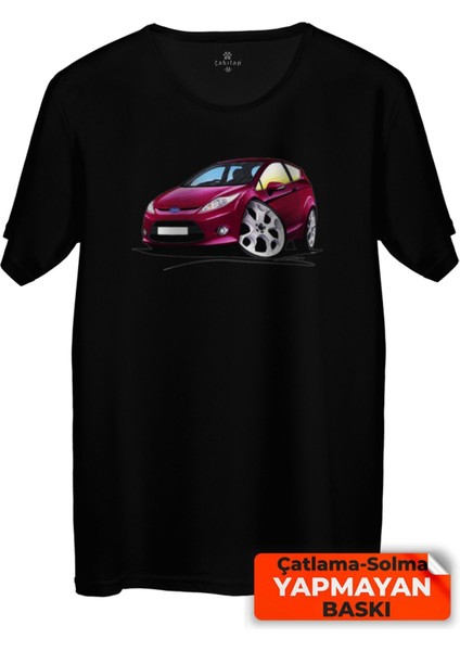 Çakılap Ford Fiesta Mk7 Baskılı Tişört Unisex, Premium Kalite (Rgl-Otmbl-Frd)