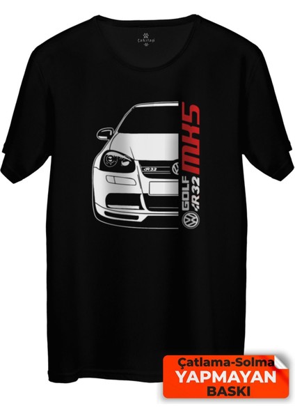 Çakılap Vw Golf 5 Baskılı Tişört Unisex, Premium Kalite (Rgl-Otmbl-Vw)