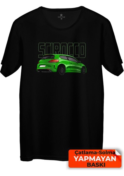 Çakılap Vw Scirocco Baskılı Tişört Unisex, Premium Kalite (Rgl-Otmbl-Vw)
