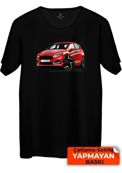 Çakılap Ford Fiesta Mk8 Baskılı Tişört Unisex, Premium Kalite (Rgl-Otmbl-Frd)