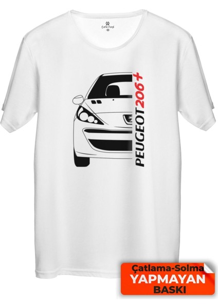 Peugeot 206PLUS Baskılı Tişört Unisex, Premium Kalite (Rgl-Otmbl-Pgt)