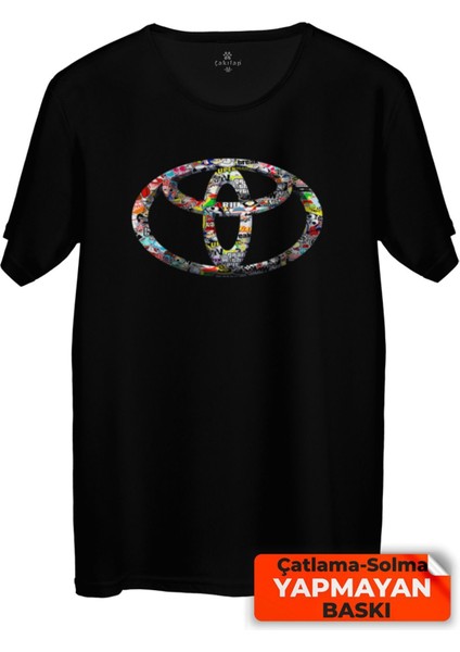 Çakılap Toyota Logo Baskılı Tişört Unisex, Premium Kalite (Rgl-Otmbl-Tyt)