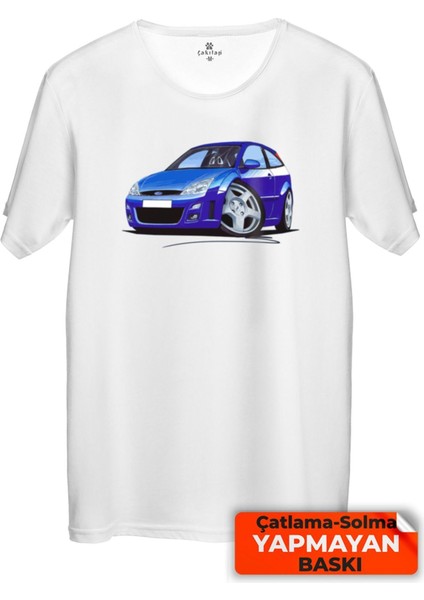 Çakılap Ford Focus Mk1 Baskılı Tişört Unisex, Premium Kalite (Rgl-Otmbl-Frd)
