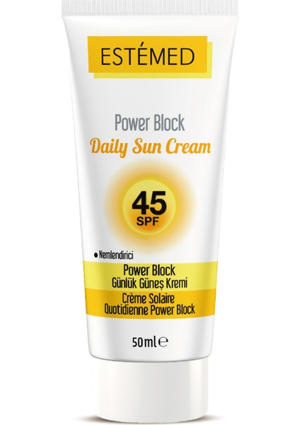 Koruyucu Günlük Güneş Kremi & Power Block Daily Sun Cream SPF45 50ML