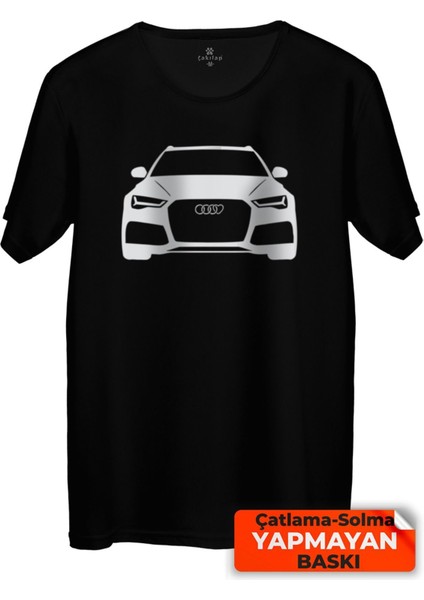 Çakılap Audi A6 Baskılı Tişört Unisex, Premium Kalite (Rgl-Otmbl-Audi)