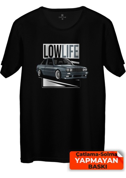 Çakılap Bmw E30 Baskılı Tişört Unisex, Premium Kalite (Rgl-Otmbl-Bmw)