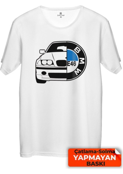 Çakılap Bmw E46 Baskılı Tişört Unisex, Premium Kalite (Rgl-Otmbl-Bmw)