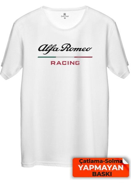 Çakılap Alfa Romeo Logo Baskılı Tişört Unisex, Premium Kalite