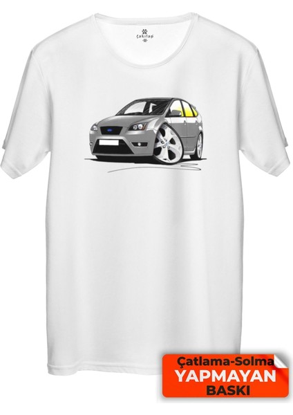 Ford Focus Mk2 Baskılı Tişört Unisex, Premium Kalite (Rgl-Otmbl-Frd)