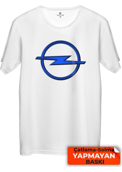 Çakılap Opel Logo Baskılı Tişört Unisex, Premium Kalite (Rgl-Otmbl-Opl)