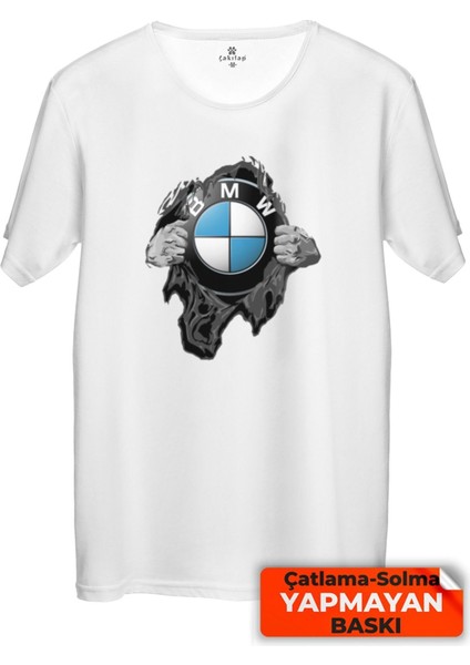 Çakılap Bmw Logo Baskılı Tişört Unisex, Premium Kalite (Rgl-Otmbl-Bmw)