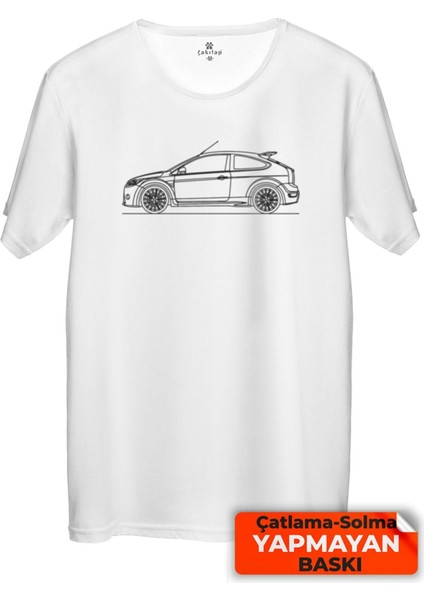 Çakılap Ford Focus Mk2 Baskılı Tişört Unisex, Premium Kalite (Rgl-Otmbl-Frd)