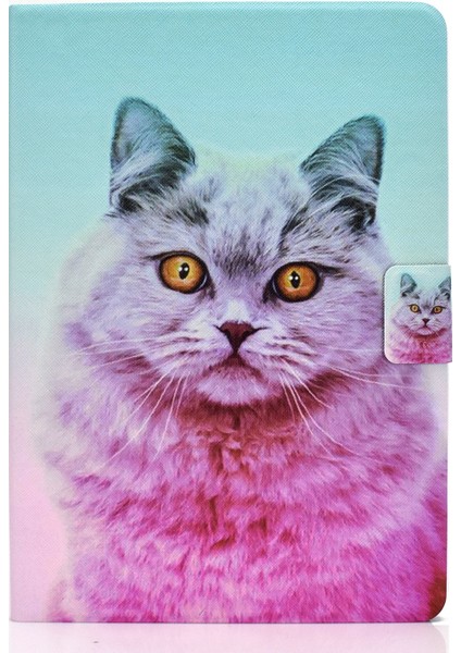 Lenovo Tab M9 Pembe Kedi Için Renkli Çizim Pu Tablet Kılıfı (Yurt Dışından) fiyatları