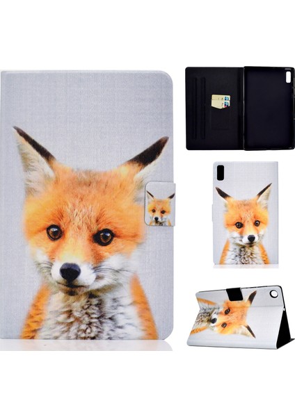 Lenovo Tab P11 Gen 2 Fox Için Renkli Çizim Pu Tablet Kılıfı (Yurt Dışından)
