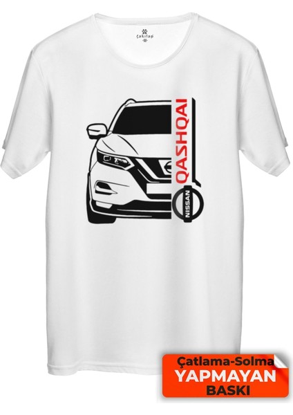 Çakılap Nissan Qashqai Baskılı Tişört Unisex, Premium Kalite (Rgl-Otmbl-Nssn)