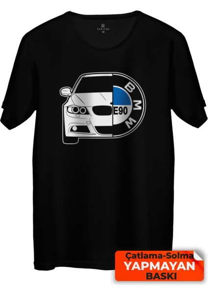 Çakılap Bmw E90 Baskılı Tişört Unisex, Premium Kalite (Rgl-Otmbl-Bmw)