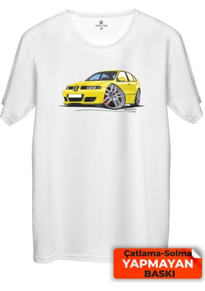 Çakılap Seat Leon Mk1 Baskılı Tişört Unisex, Premium Kalite (Rgl-Otmbl-Seat)