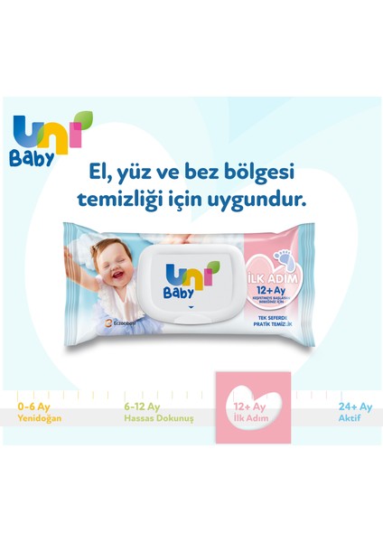 Uni Baby Ilk Adim Islak Mendil 24x52 (1248 Yaprak)