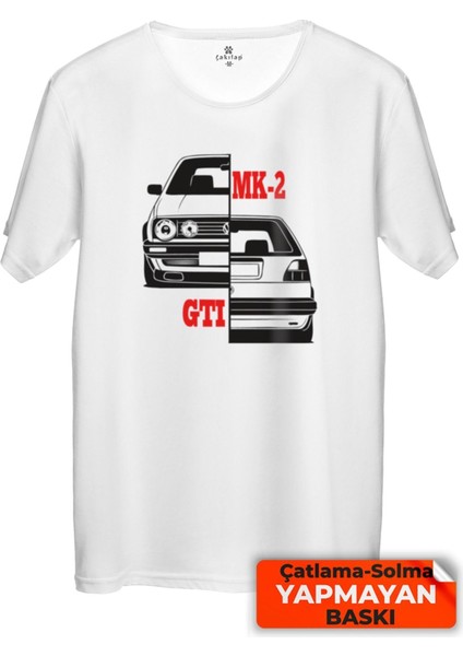 Çakılap Vw Golf 2 Baskılı Tişört Unisex, Premium Kalite (Rgl-Otmbl-Vw)