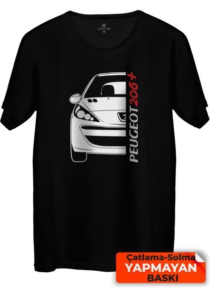 Çakılap Peugeot 206PLUS Baskılı Tişört Unisex, Premium Kalite (Rgl-Otmbl-Pgt)